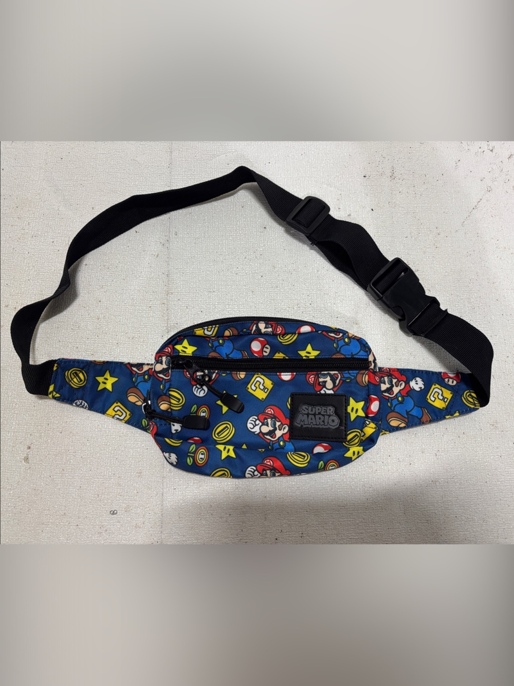Nintendo Super Mario Blue Kids Sling Bag with Black Strap